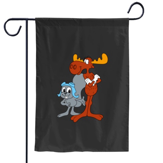 Discover Rocky and Bullwinkle Garden Flags