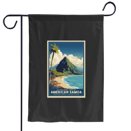 Discover A Vintages Travel Illustration of American Samoa National Park American Samoa United States Garden Flags