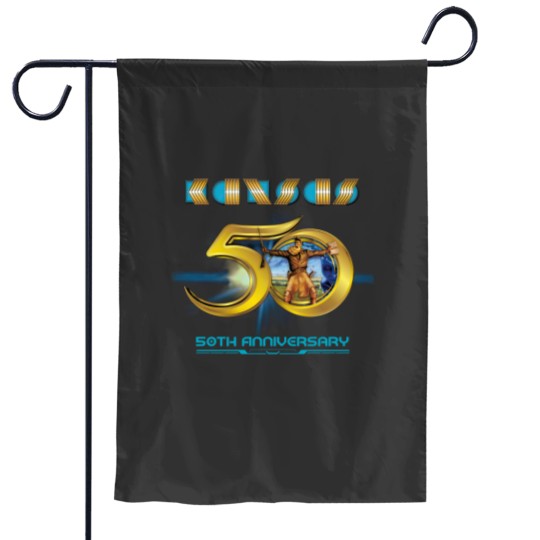 Discover Kansas 50th Anniversary Tour Leftoverture Point of Know Return Garden Flags
