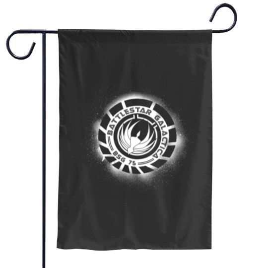 Discover Battlestar Galactica Grunge Dark Blue and White Essential Garden Flags