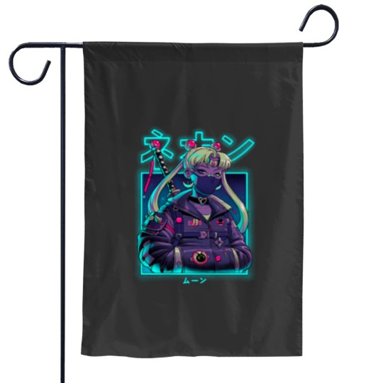 Discover Neon Moon Garden Flags