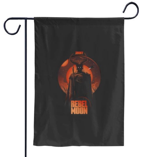 Discover rebel moon red galactic jimmy celestial silhouette poster premium t Garden Flags