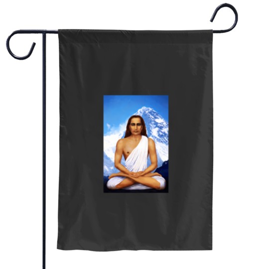 Discover Mahavatar Babaji In Lotus Posture In Himalayas 904 Garden Flags