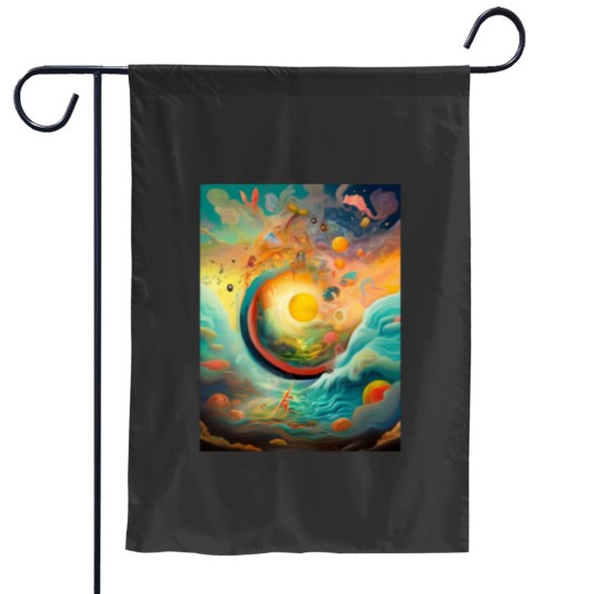 Discover A surreal landscape of dreams born of a restless imagination Garden Flags