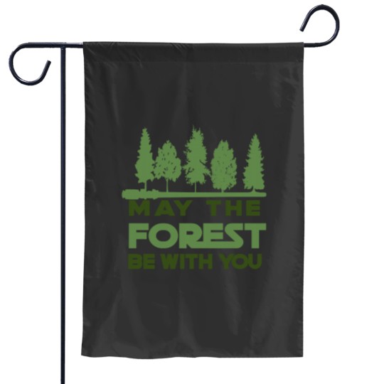Discover May the Forest be With you Garden Flags