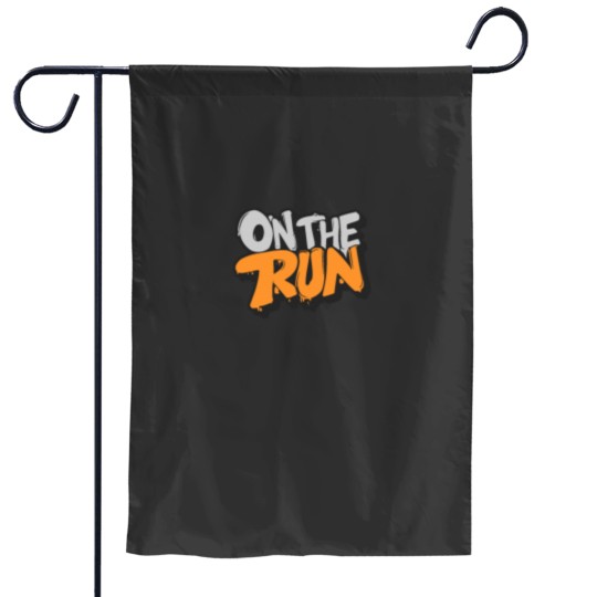 Discover Graffiti ON THE RUN Yellow Gray Garden Flags
