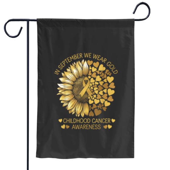 Discover In September We Wear Gold Childhood Cancer Awareness Rainbow Garden Flags