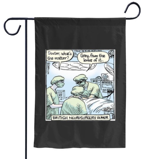 Discover Funny Piraro Neurosurgery Comic Garden Flags