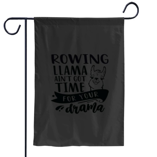 Discover Rowing Funny Llama Drama Garden Flags