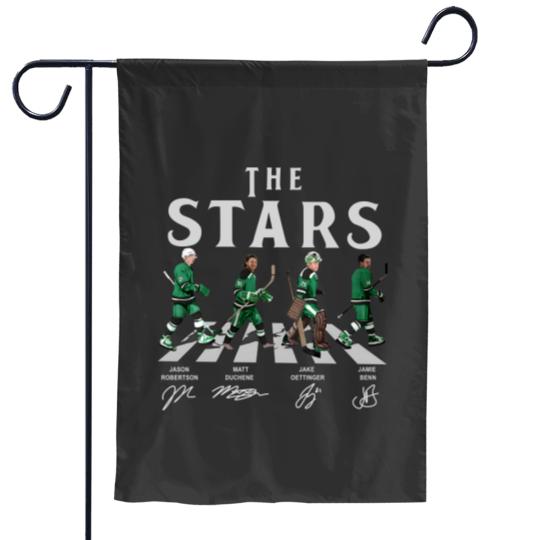 Discover Stars Walking Abbey Road Signatures Ice Hockey Garden Flags, Dallas Vintage