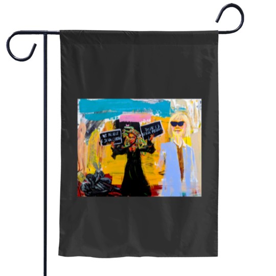 Discover E Jean Carroll Trump and Medusa Long Garden Flags