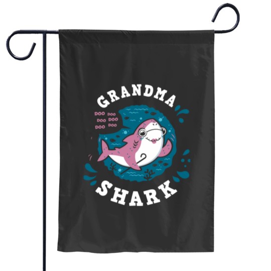 Discover Grandma Shark Relaxed Fit Garden Flags