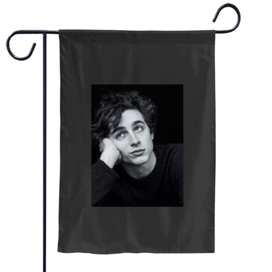 Discover Timothee Chalamet Black and White Garden Flags