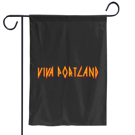 Discover Viva Portland 80s Rock Graphic Essential Garden Flags