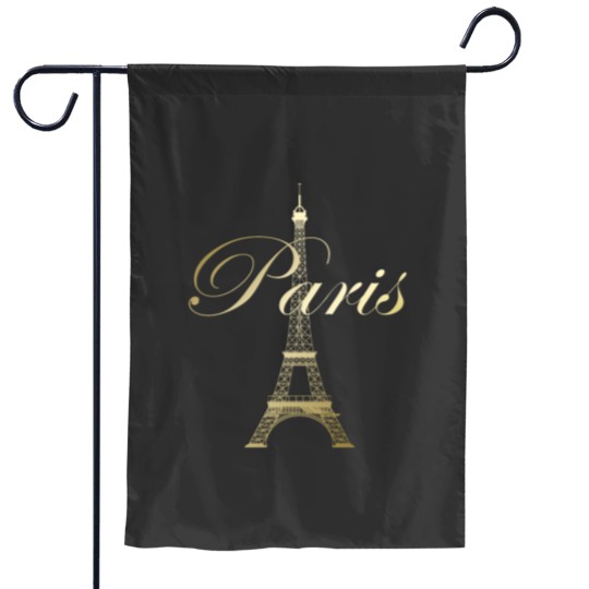 Discover Paris Gold La Tour Eiffel Garden Flags