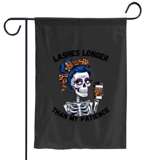 Discover Lashes Longer Funny Fitted Garden Flags
