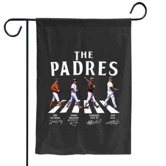 Discover The Padres Walking Abbey Road Signatures Baseball Garden Flags, Kim Ha-Seong, Manny Machado, FRD Tatis JR.
