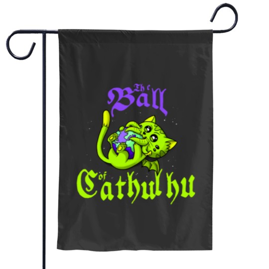 Discover Cute Kawaii Cathulhu Eating the World Cat Cthulhu Necronomicon funny kitty kraken TSh Garden Flags