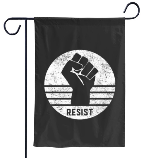 Discover Resist Injustice Resist Fist Distressed Graphic Garden Flags
