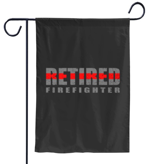 Discover Retired Firefighter Thin Red Line Firefighter Gift Garden Flags