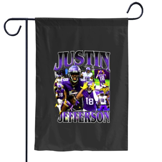 Discover Vintage 90s Graphic Style Justin Jefferson Garden Flags