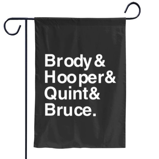 Discover Jaws Character Garden Flag featuring Brody, Hooper, Quint, and Bruce