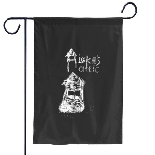 Discover Alekas Attic 1 White Logo Garden Flags