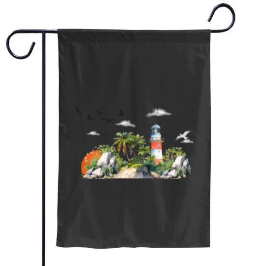 Discover Lighthouse Sunset Garden Flags