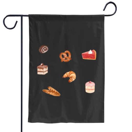 Discover Bakery watercolor foods Garden Flags