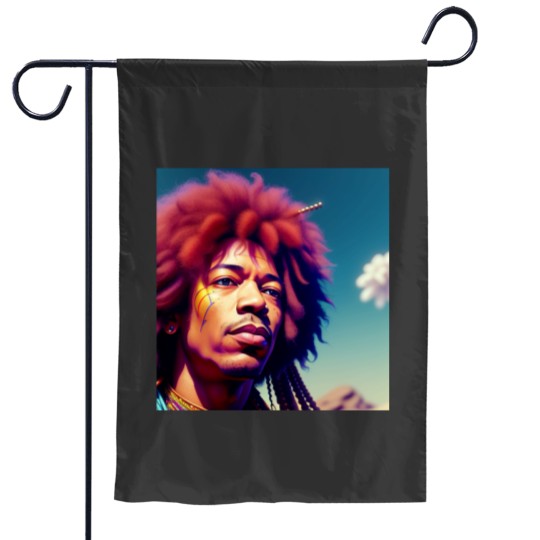 Discover Jimi Guitar Hero Garden Flags