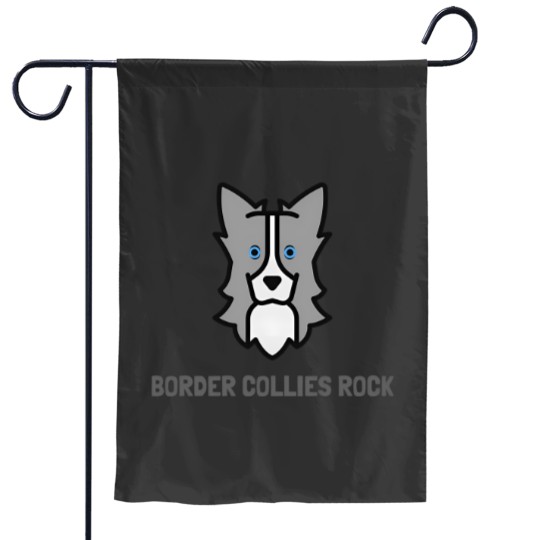 Discover Border Collies Rock Garden Flags