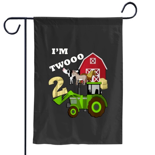 Discover Birthday 2 Im Twooo Tractor Farm Theme Gift Garden Flags