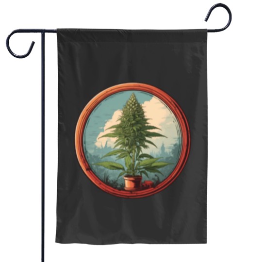 Discover Colarado flower in a circle design Garden Flags