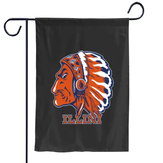 Discover Illinois T-ShirtVintage Chief Illiniwek artwork T-Shirt_by Osprey_ Garden Flags