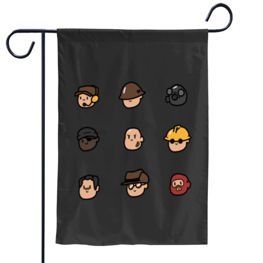 Discover Team Fortress 2 Merc Heads RED Garden Flags