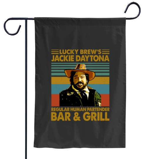 Discover Lucky Brews Jackie Daytona Regular Human Partender Bar amp Grill Essential Garden Flags