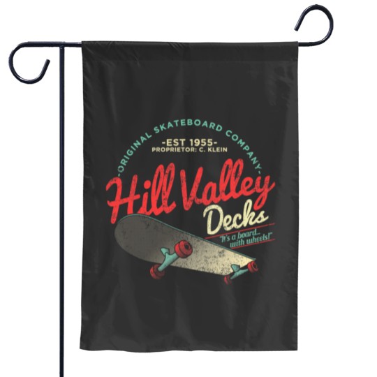 Discover Hill Valley Decks Original Skateboard Company Garden Flags