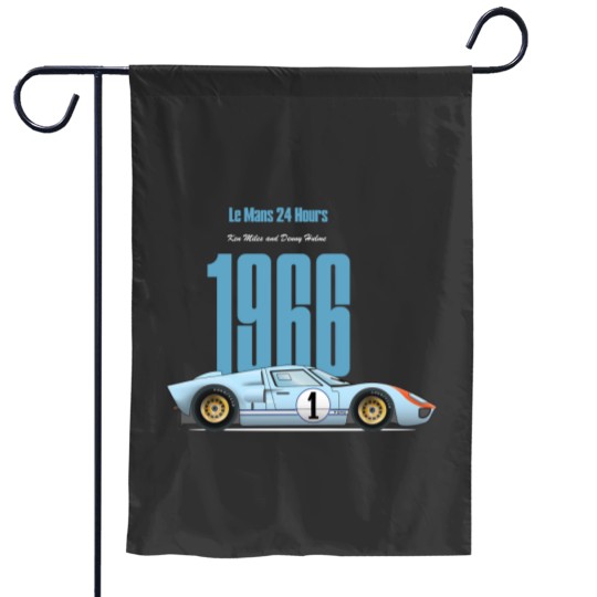 Discover GT40 Ken Miles 1966 Garden Flags