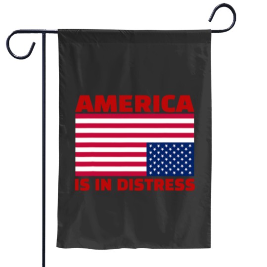 Discover America is in distress.Upside down American Flag Garden Flags