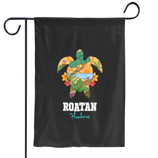 Discover Roatan Bay Islands Honduras Turtle Souvenir Garden Flags