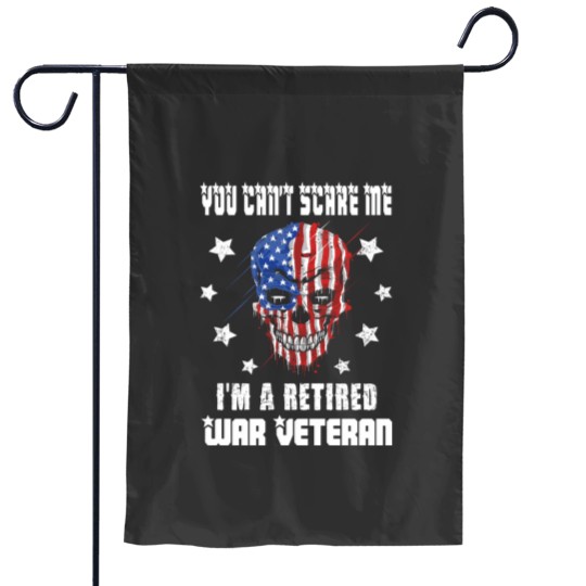 Discover Retired Warss Veteran USA Flag Skull Essential Garden Flags