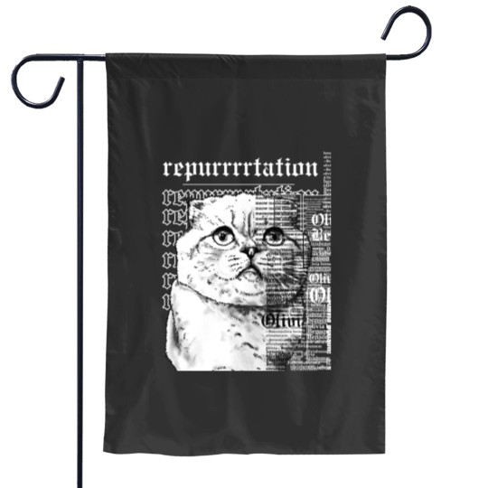 Discover Vintage Reputation Cat Garden Flags, Reputation Karma Garden Flags