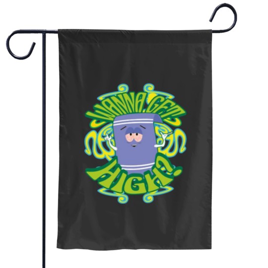 Discover I Love Towelie gradient22 Garden Flags