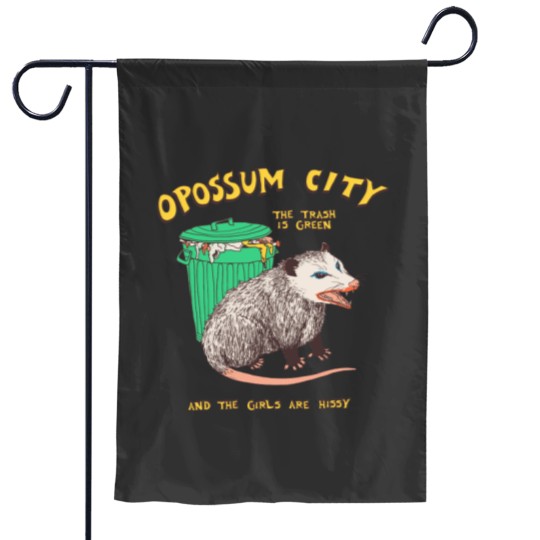 Discover Opossum City Essential Garden Flags