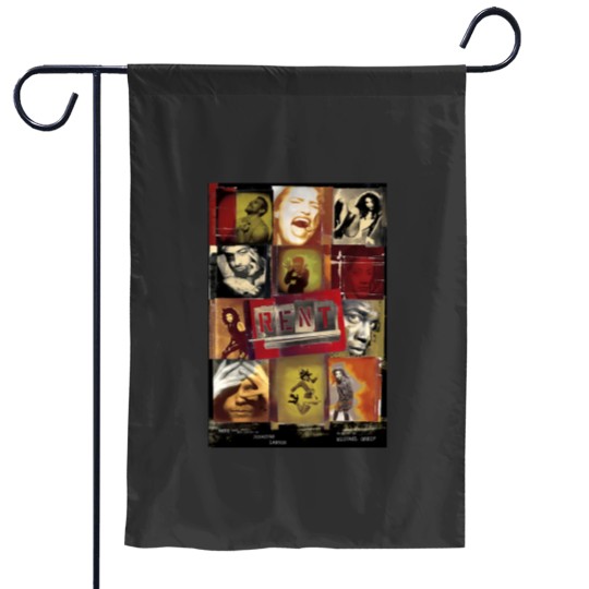 Discover Vintages Rent Rock Musical, Signed By Complete Original Cast 1996 Garden Flags