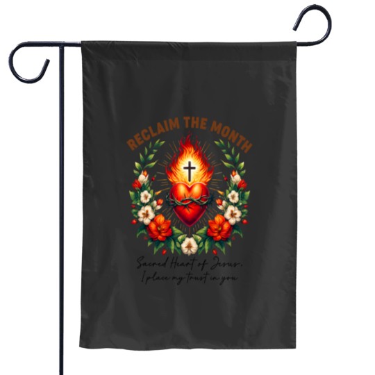Discover Reclaim The Month Sacred of Heart of Jesus Christian Faith Garden Flags