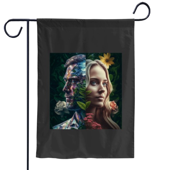 Discover God Made Man And Woman Garden Flags