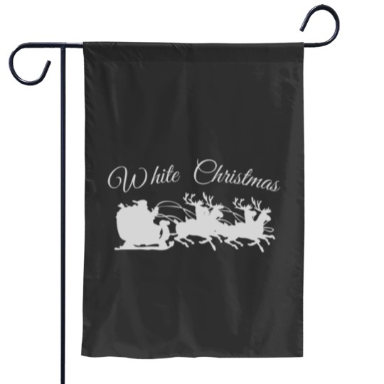 Discover White Christmas Simple Santa Silhouette Garden Flags