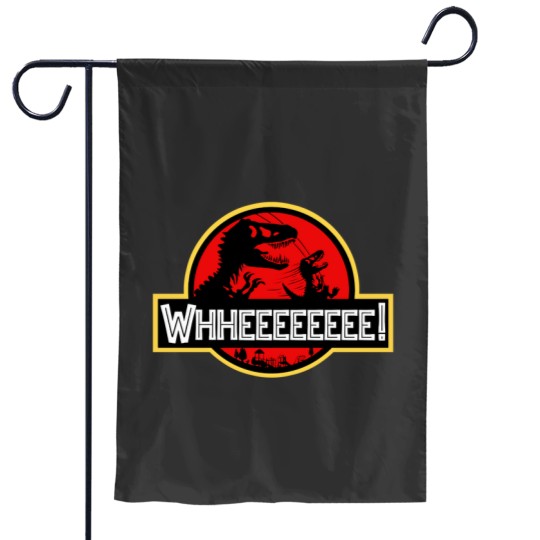 Discover Whheeeee! (Jurassic swingset) - Jurassic Park - Garden Flags