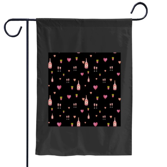 Discover Cactus glass love balloon a watercolor pattern black Garden Flags